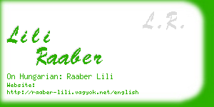 lili raaber business card